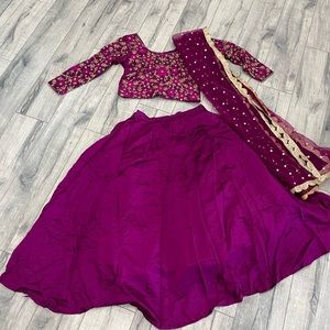 Purple lehnga